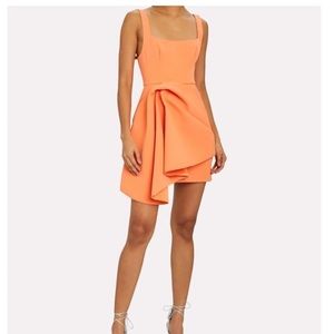 ACLER Clarke Draped Dress In Orange Papaya 2